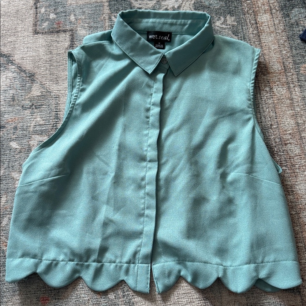 Wet Seal Aqua Sleeveless Top